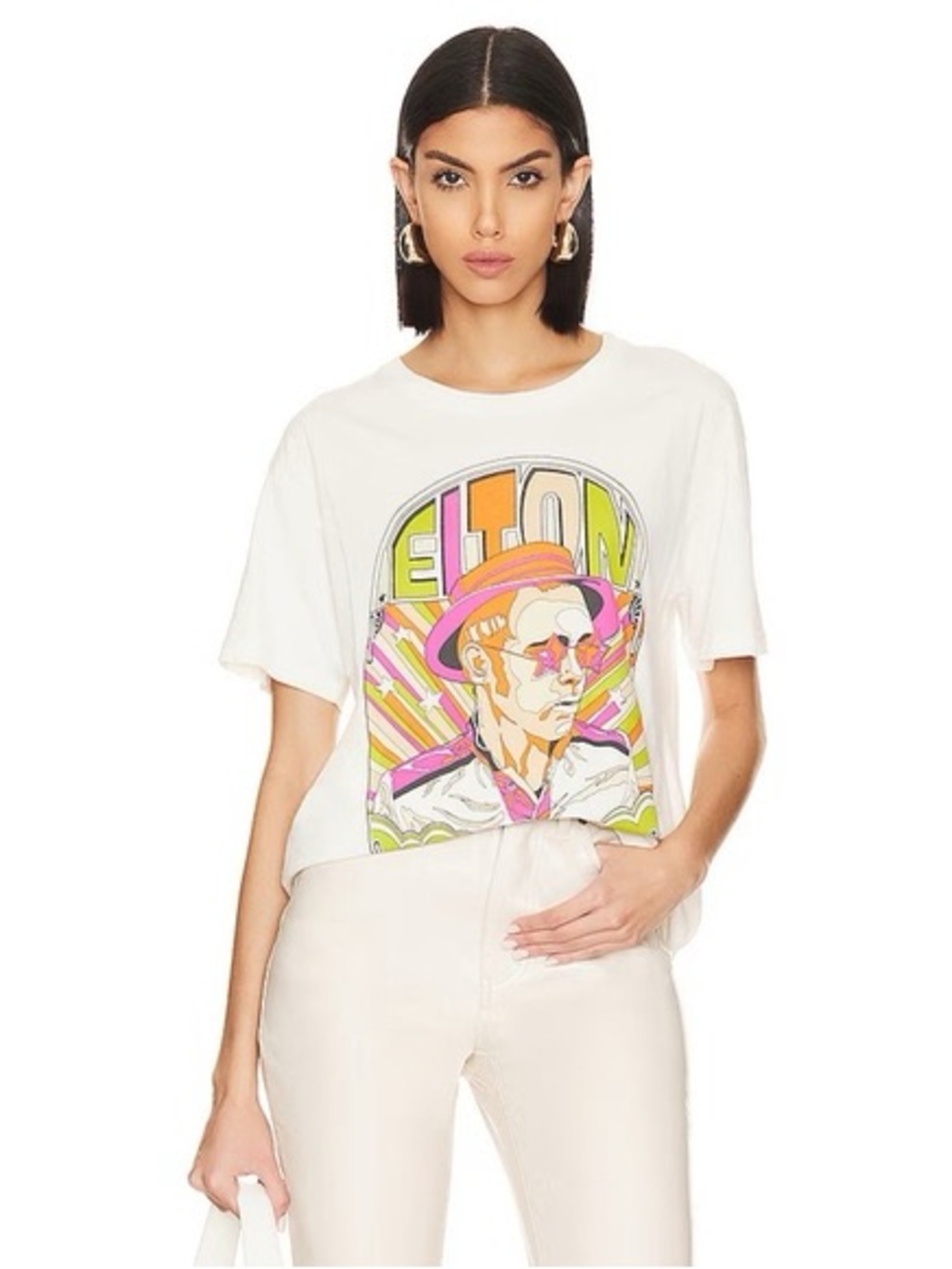 Daydreamer Elton John 975 Boyfriend Tee | Small | NWOT